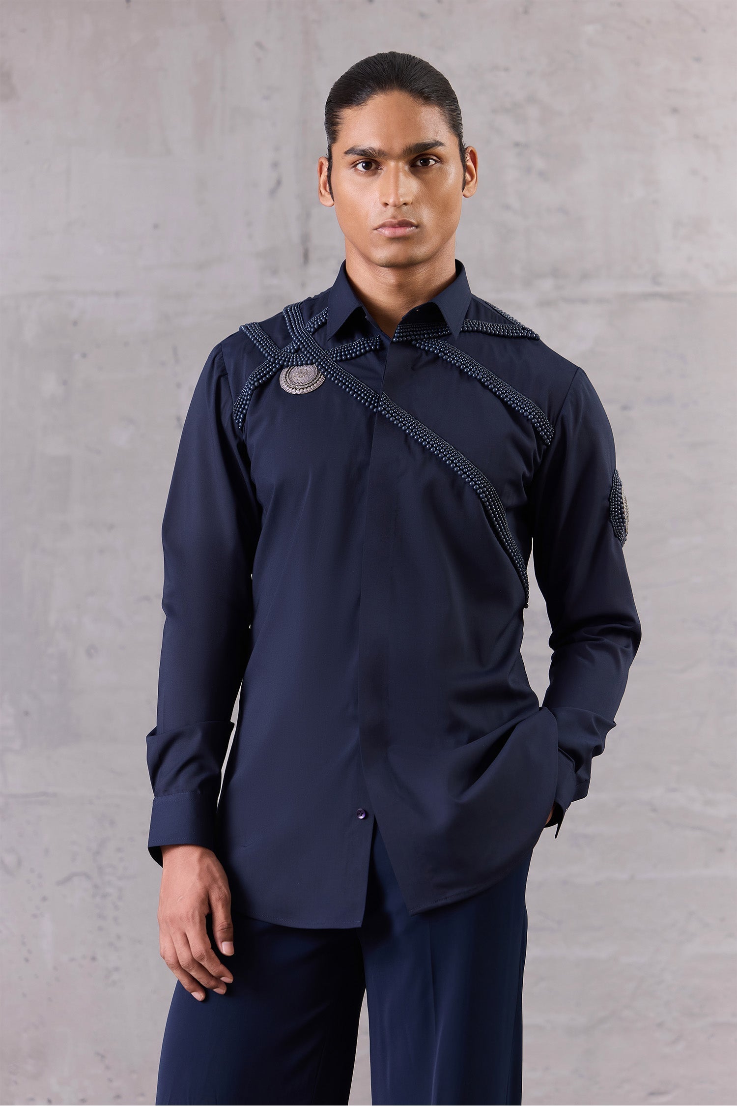 Navy Blue Bead Magic Shirt