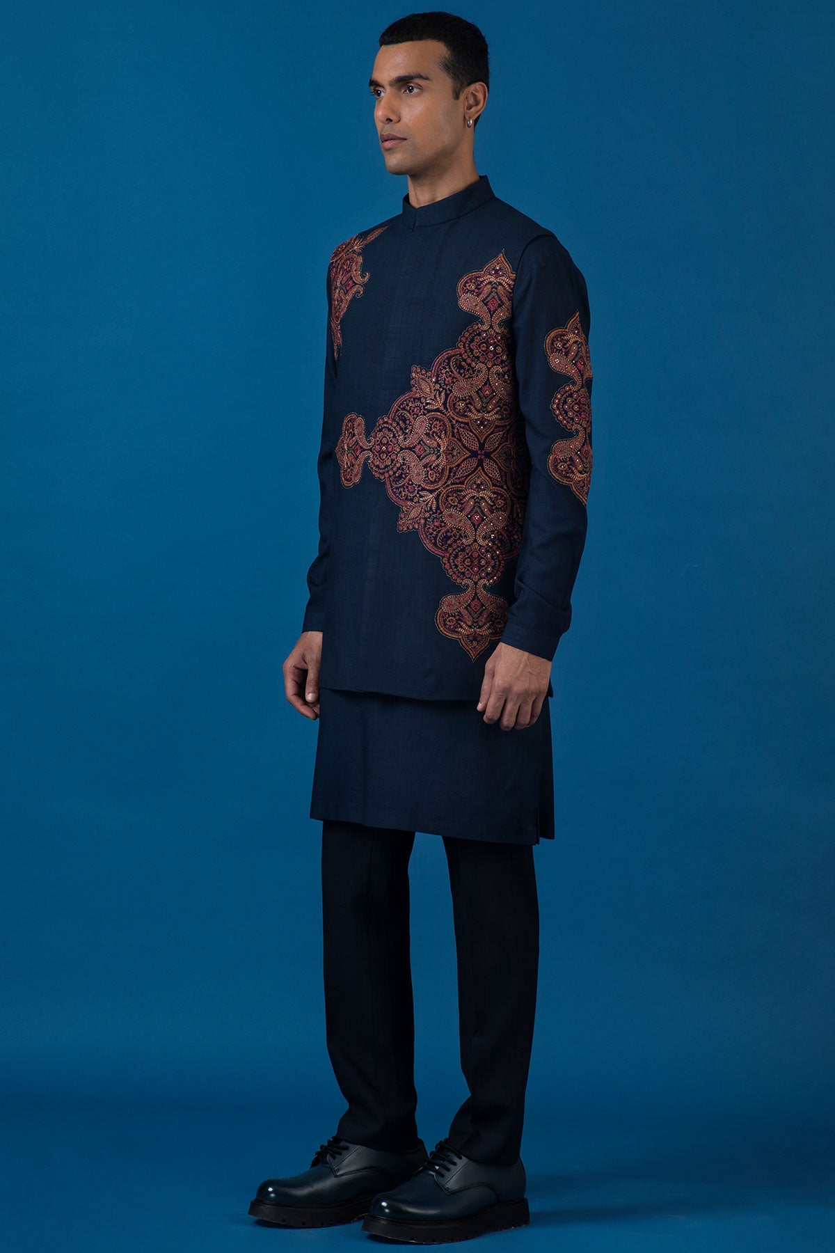 Blue Dew Nehru Jacket