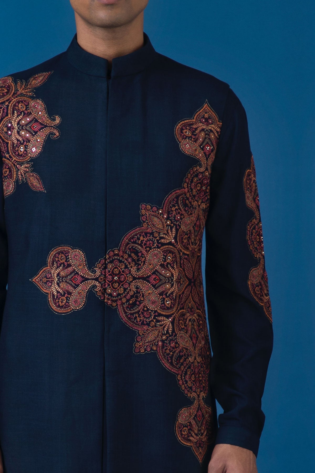 Blue Dew Nehru Jacket