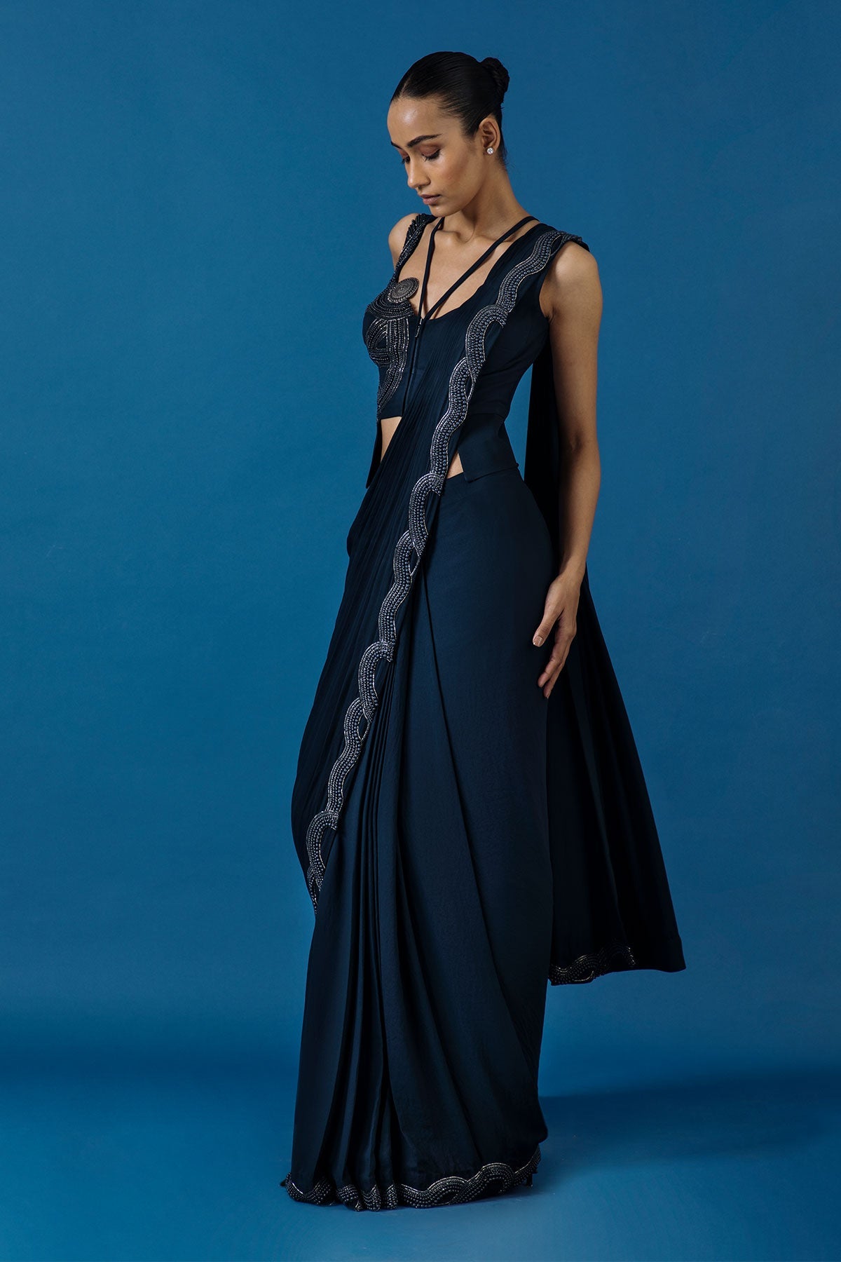 Blue Waves Saree