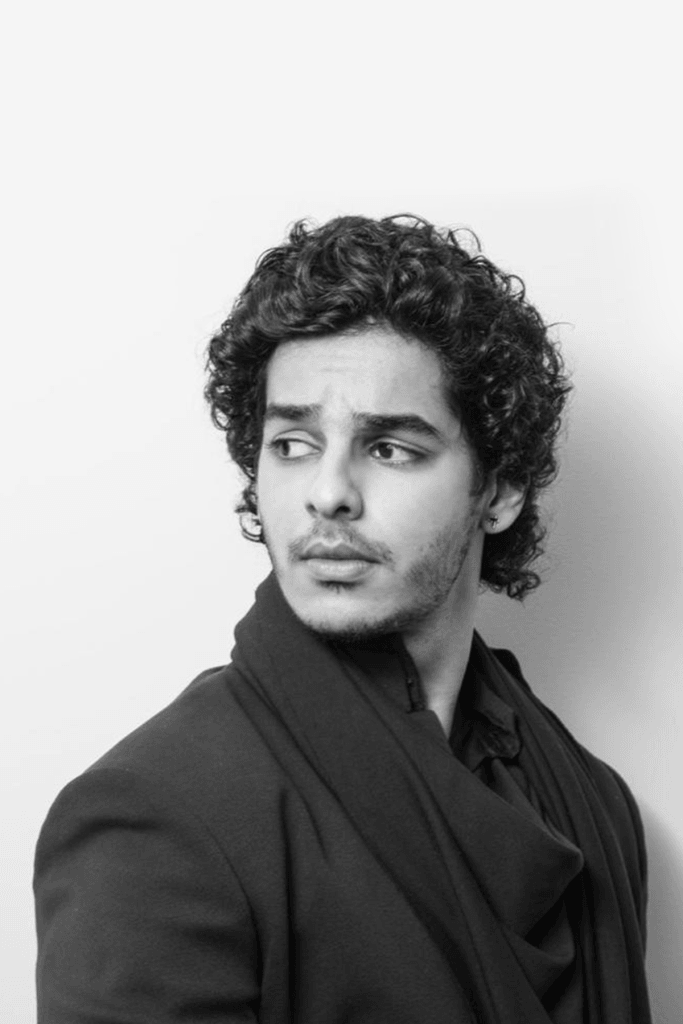 Ishaan Khatter In Black Drape Bandhgala Set Mens Wear