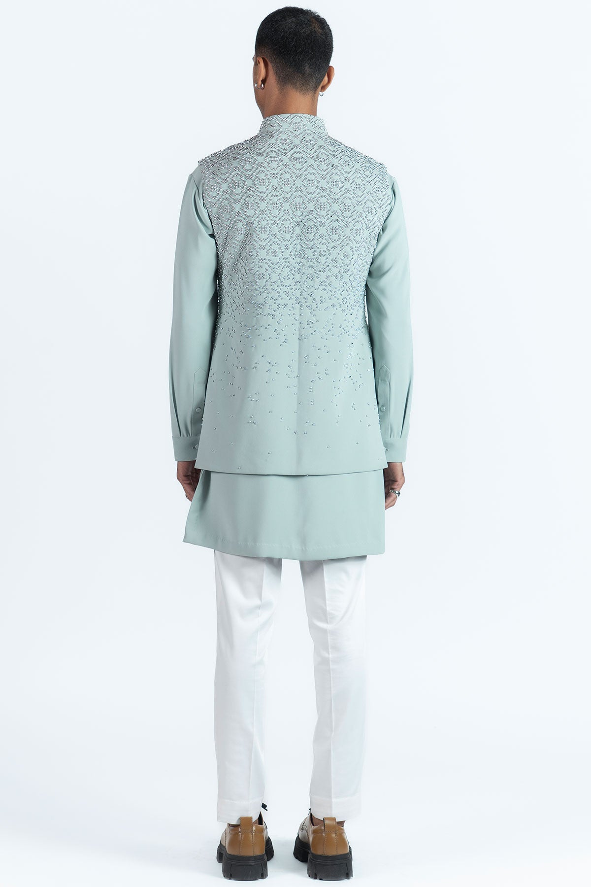 Spring Mint Nehru Jacket