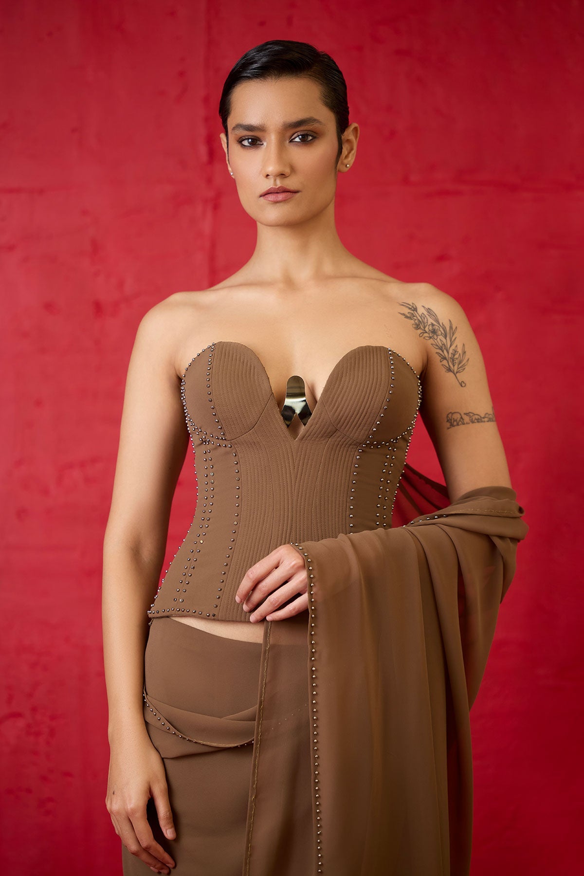 Tarini Manchanda in Dirty Martini 'The Triangle Wave' Underwire Corset