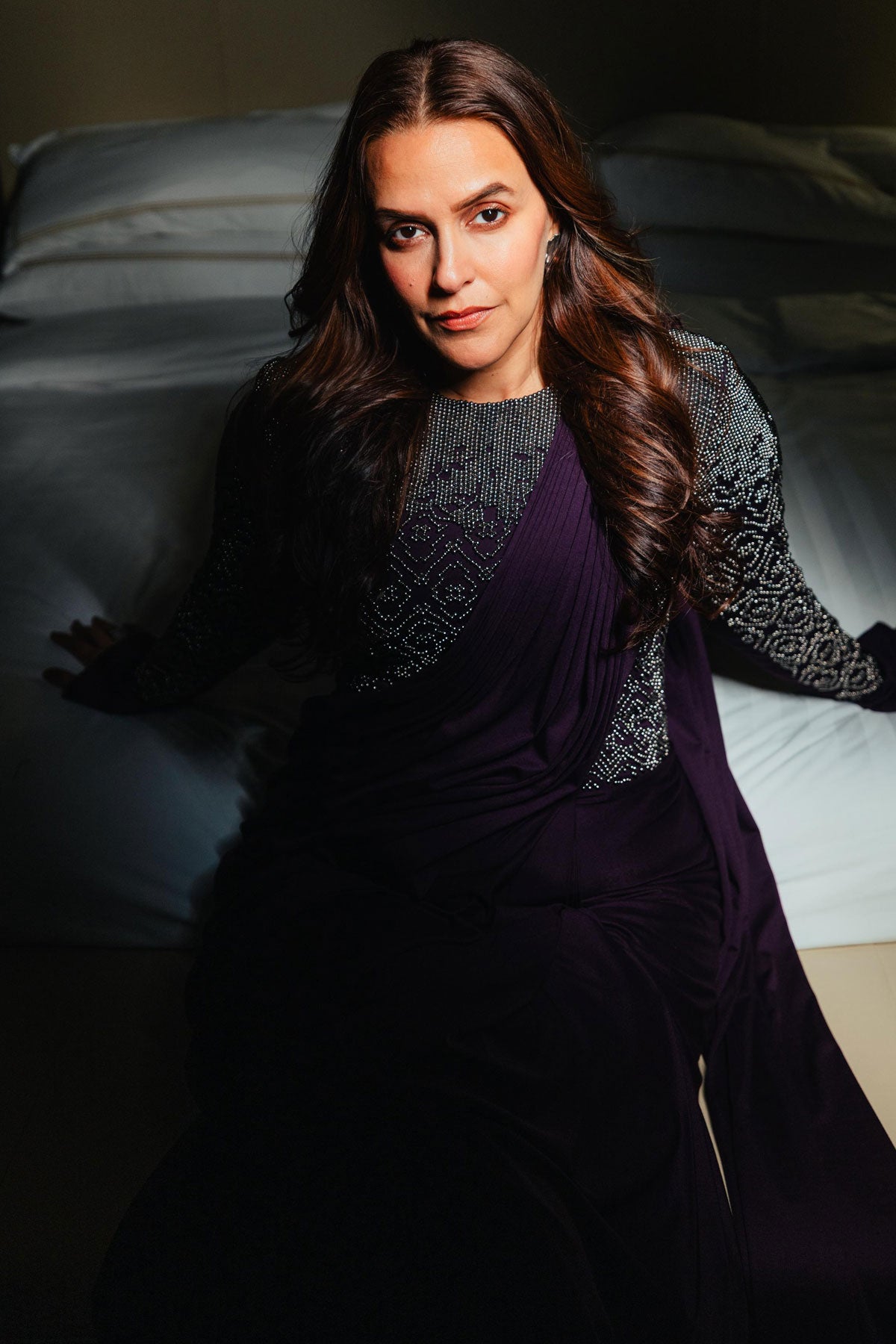 NEHA DHUPIA IN ONYX (AUBERGINE)