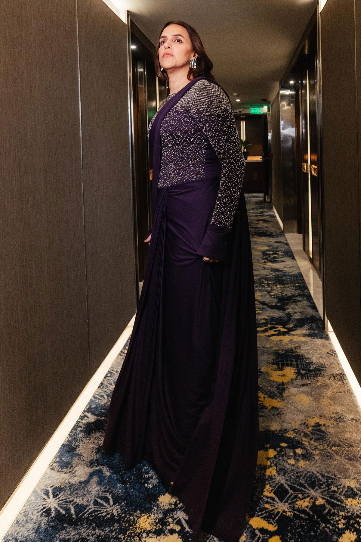 NEHA DHUPIA IN ONYX (AUBERGINE)