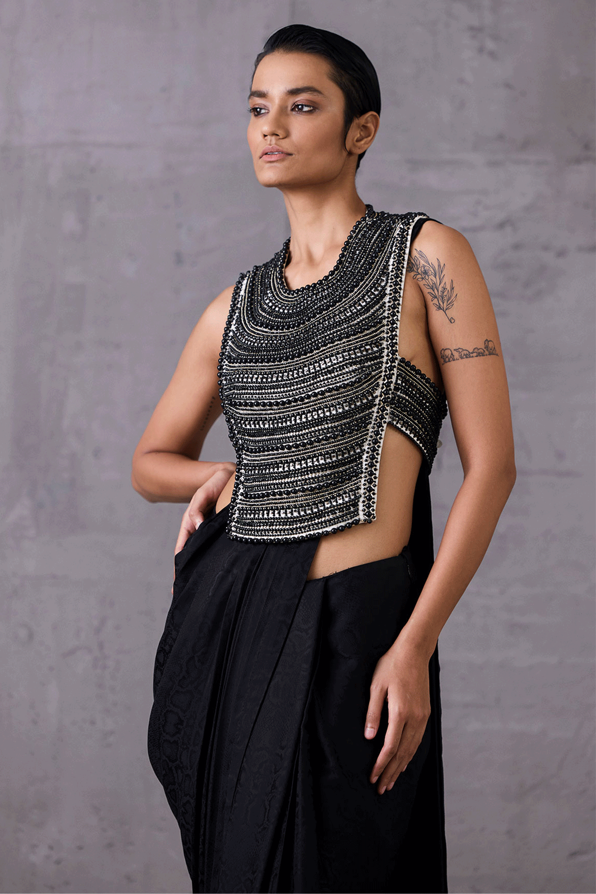 Jewel Neck Saree