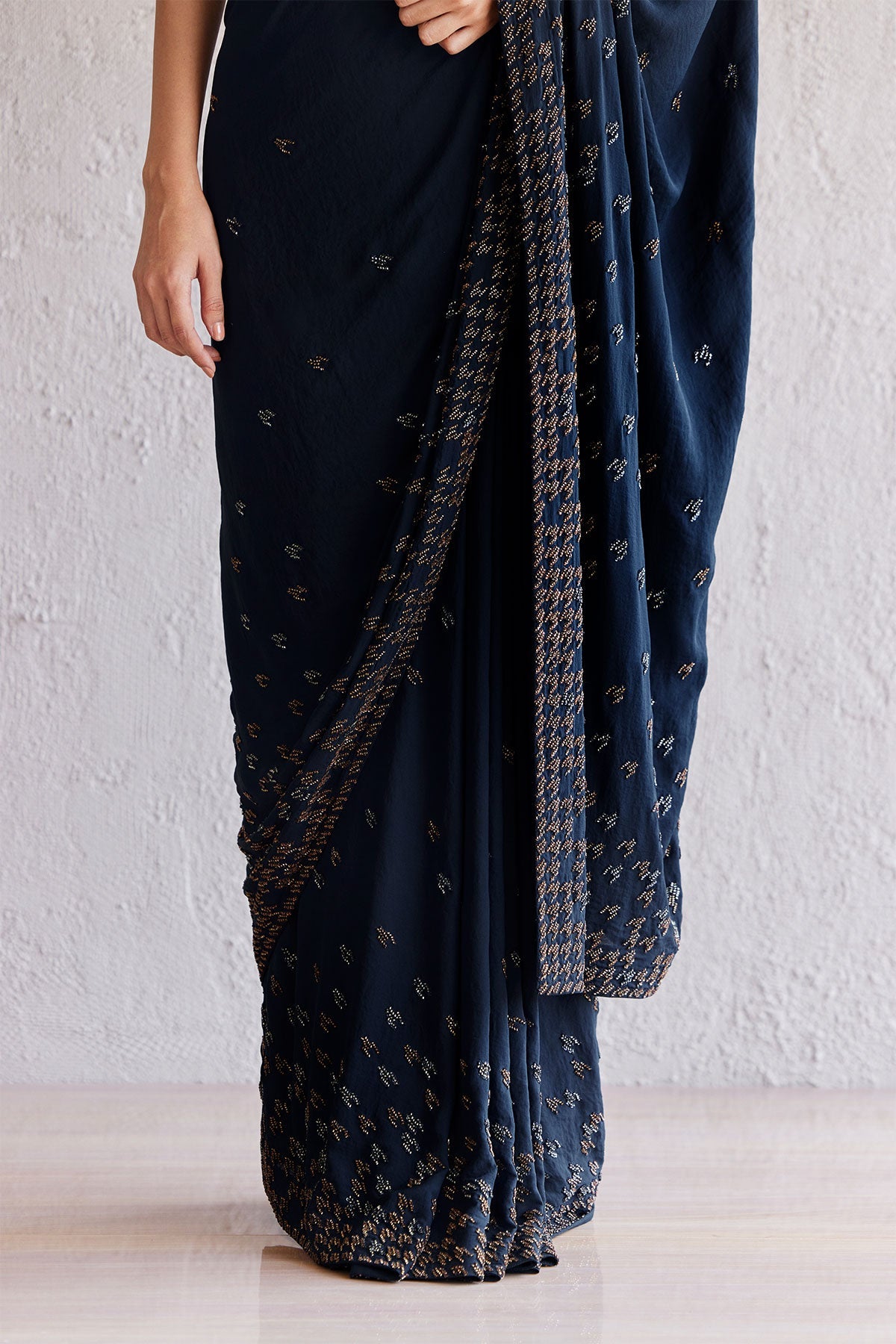 Naples Navy Blue Saree