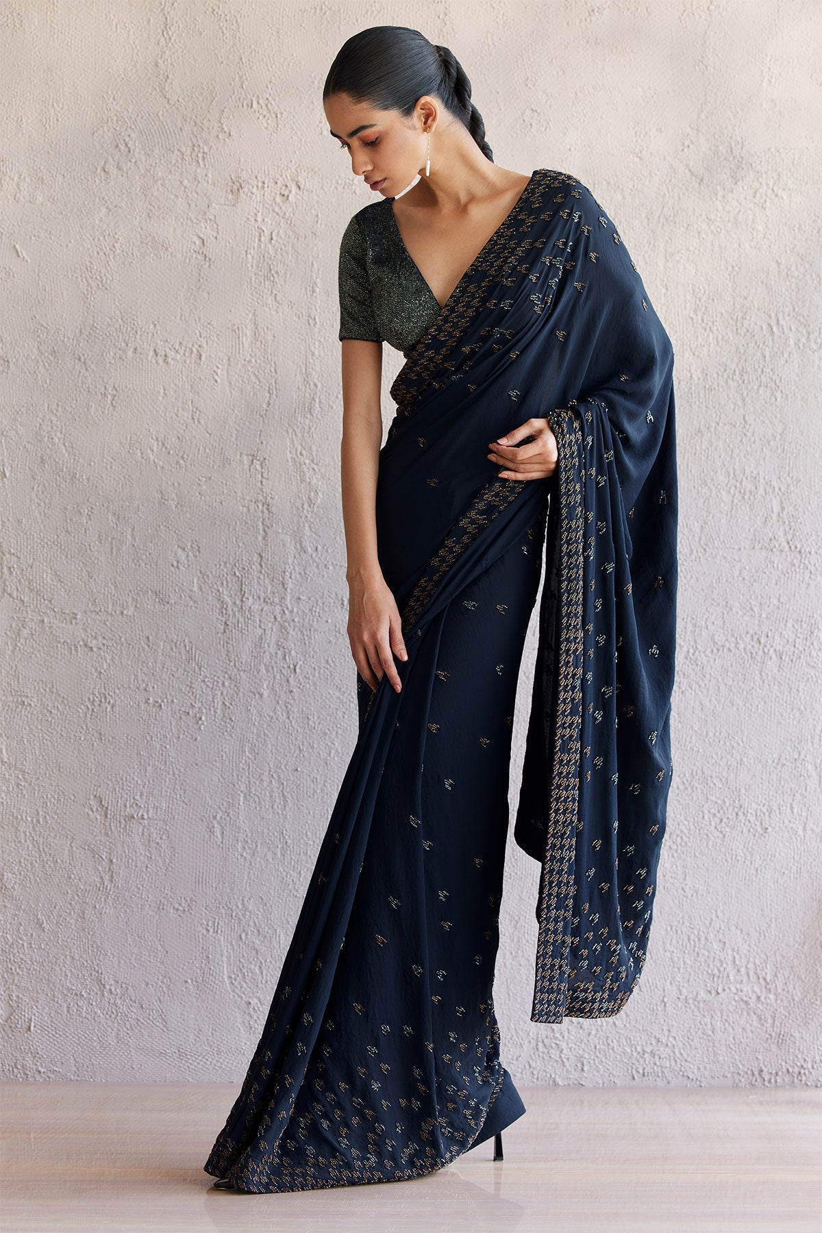 Naples Navy Blue Saree