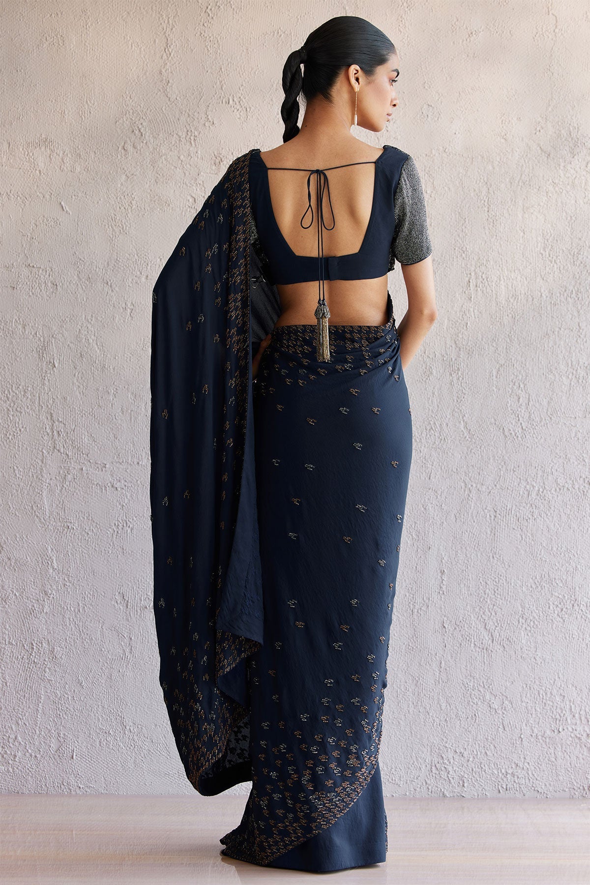 Naples Navy Blue Saree
