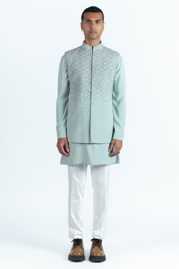 Spring Mint Nehru Jacket