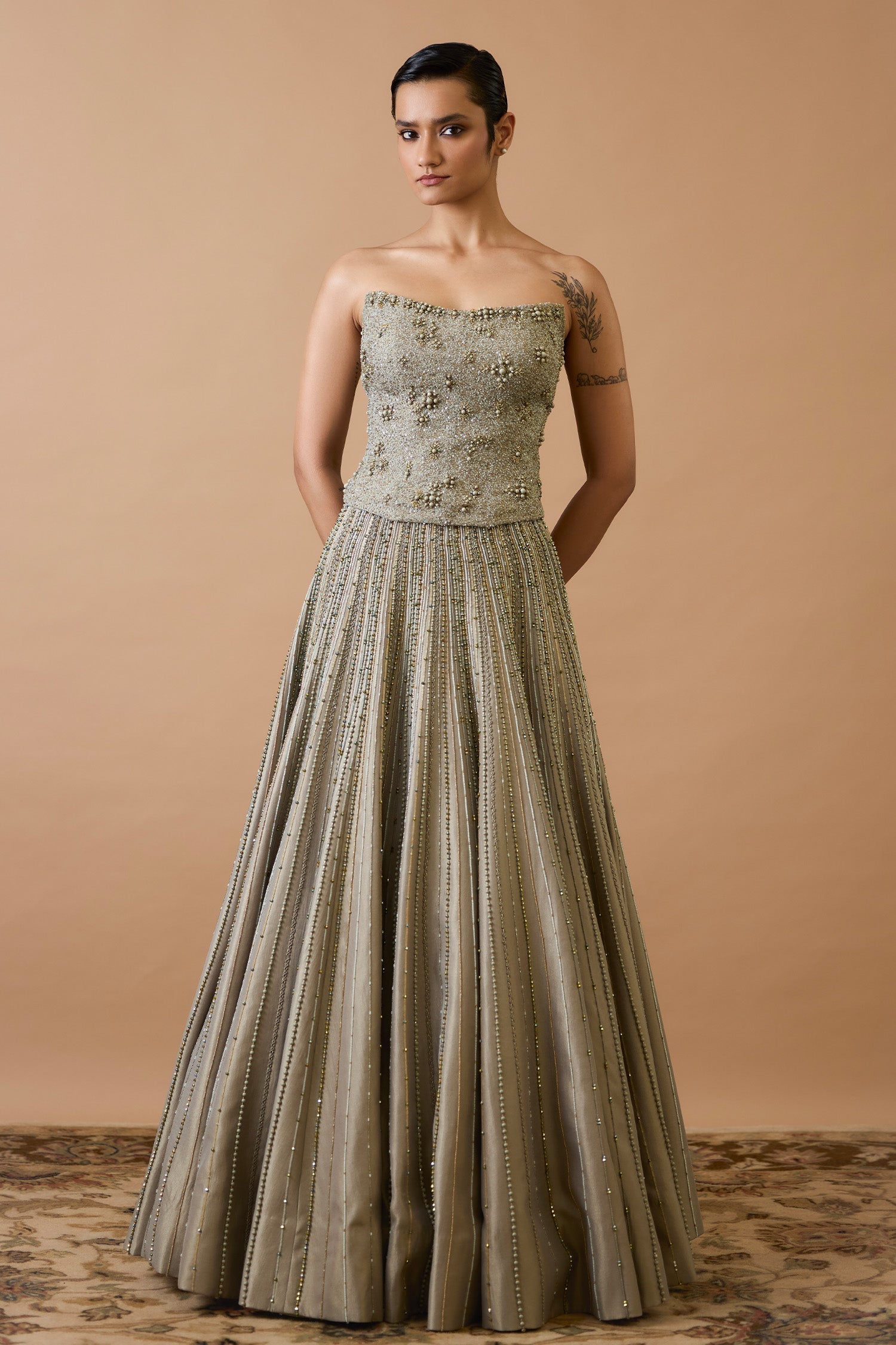 Sage Corset Lehenga