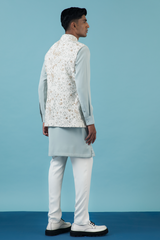 Ivory Jungle Nehru Jacket