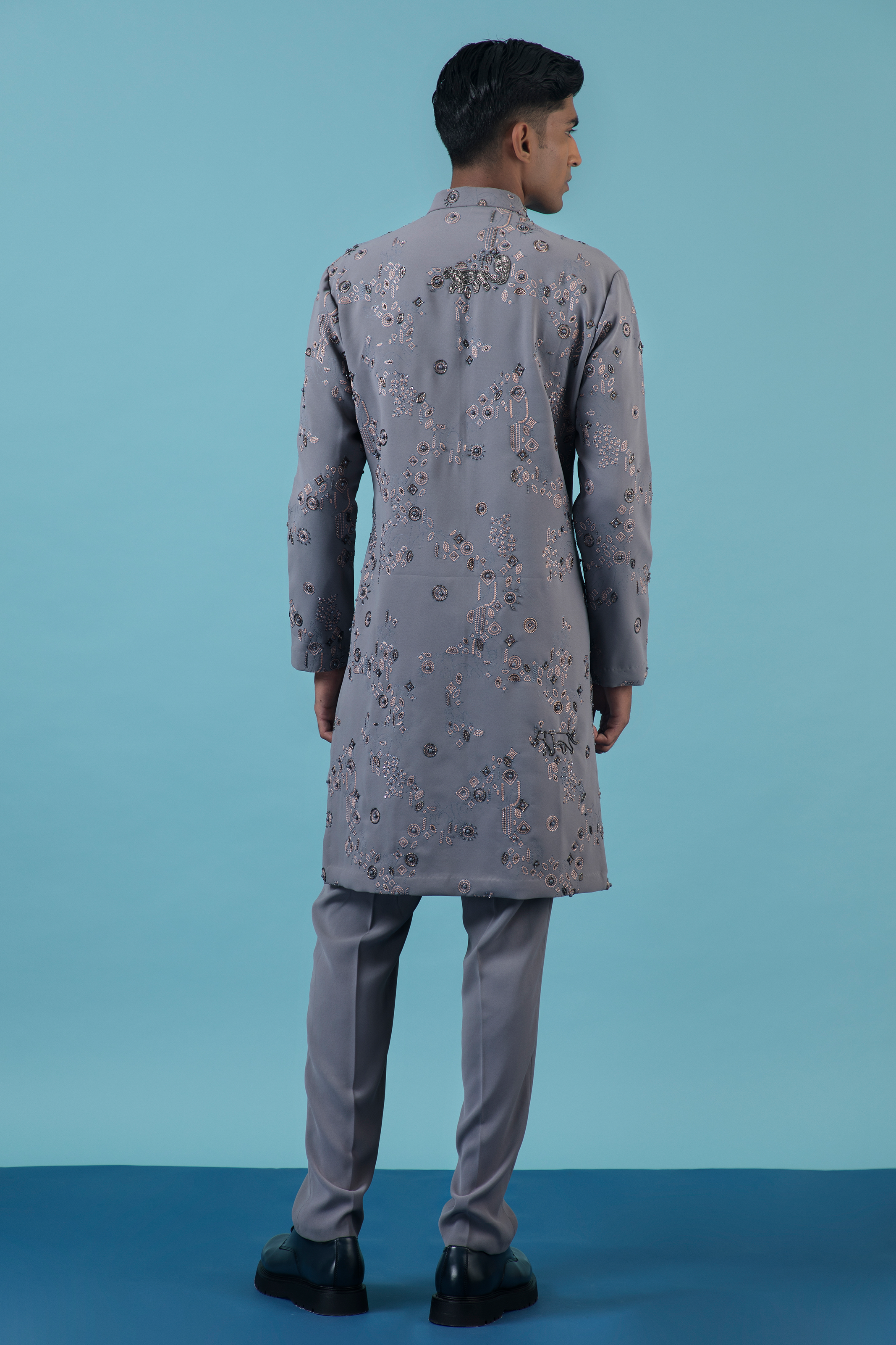 Grey Jungle Kurta