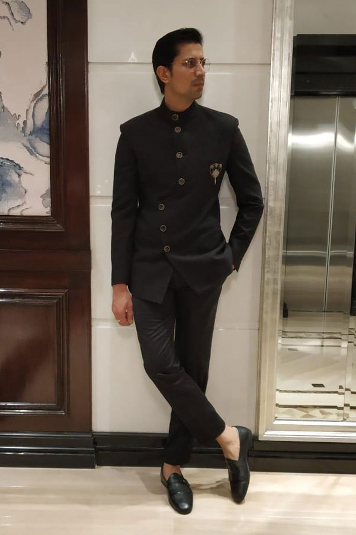 SUMEET VYAS IN FIYERO BANDHGALA SET (BLACK)