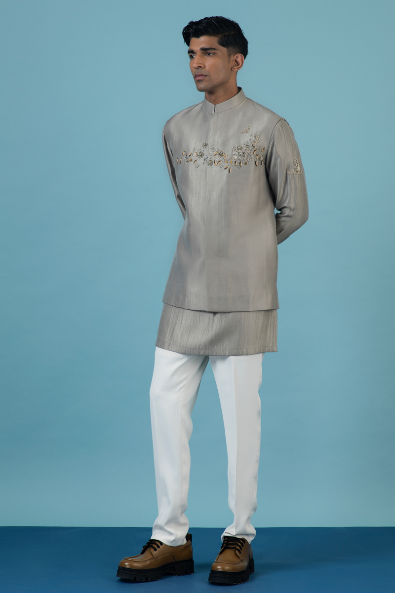 Sage Jungle Nehru Jacket