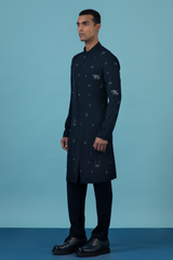 Navy Blue Jungle Kurta