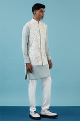 Ivory Jungle Nehru Jacket