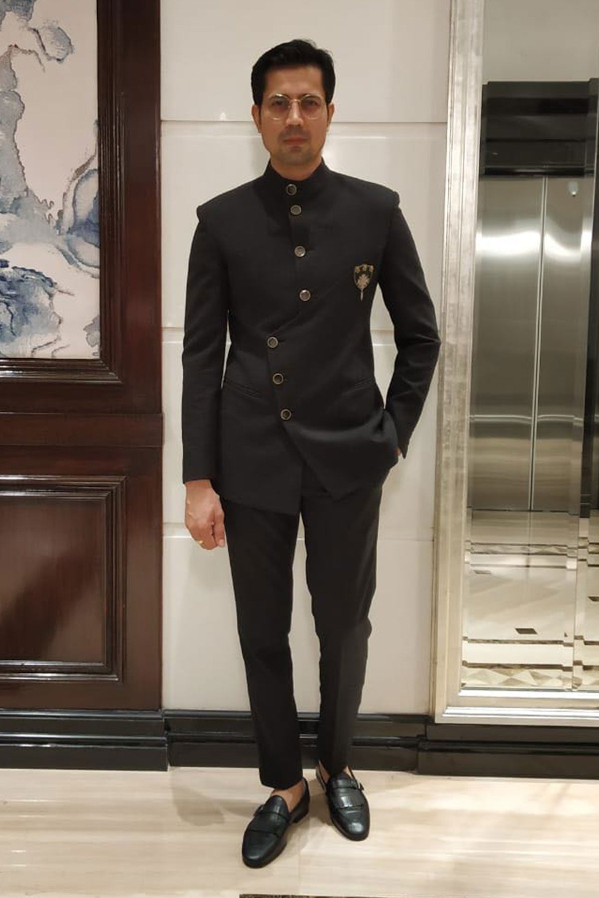 SUMEET VYAS IN FIYERO BANDHGALA SET (BLACK)