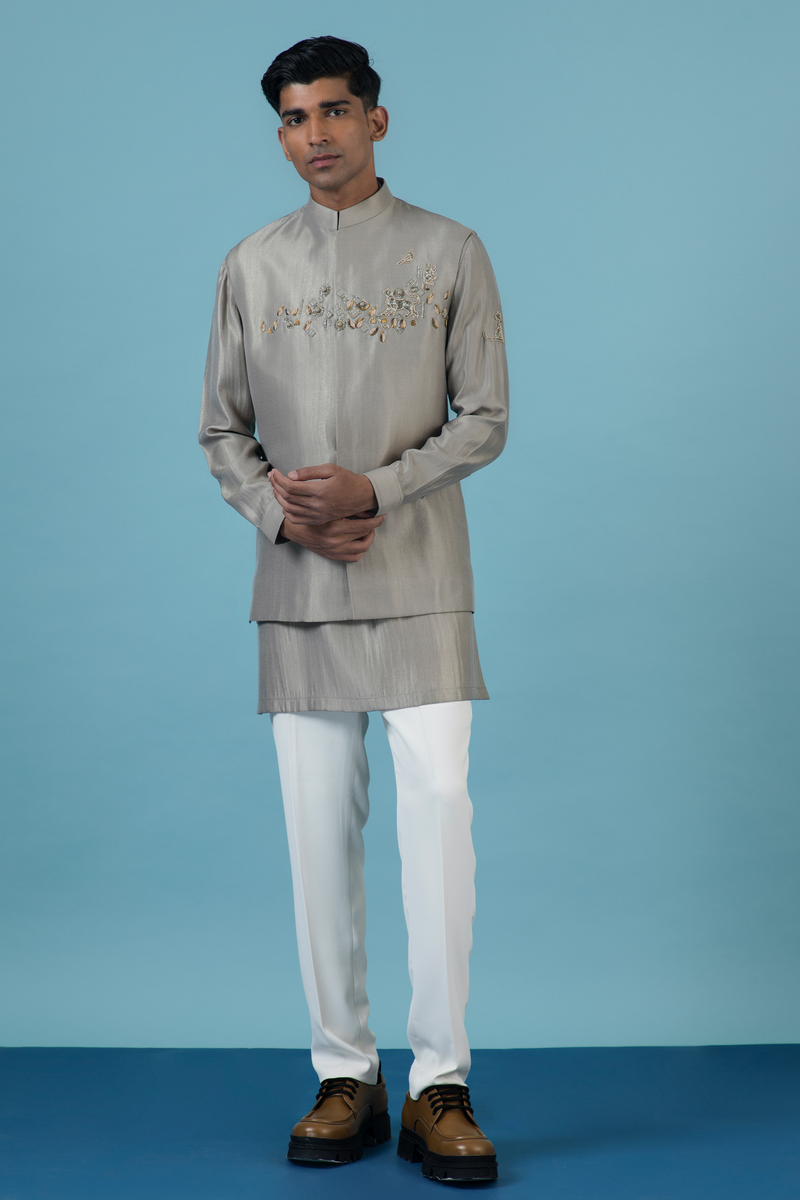 Sage Jungle Nehru Jacket