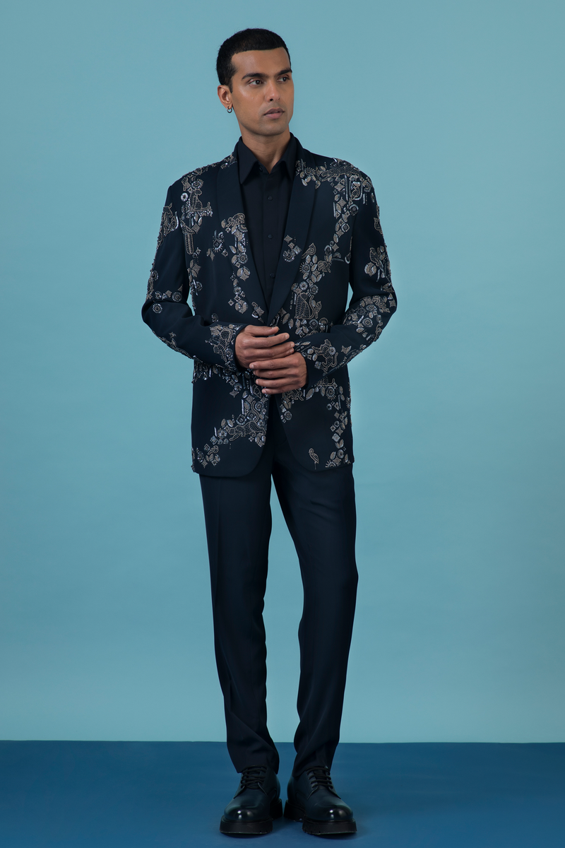 Navy Blue Jungle Tux