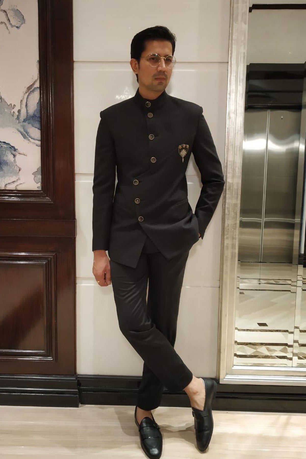 SUMEET VYAS IN FIYERO BANDHGALA SET (BLACK)