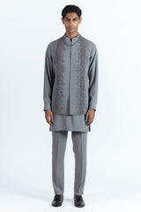 Azure Grey Nehru Jacket