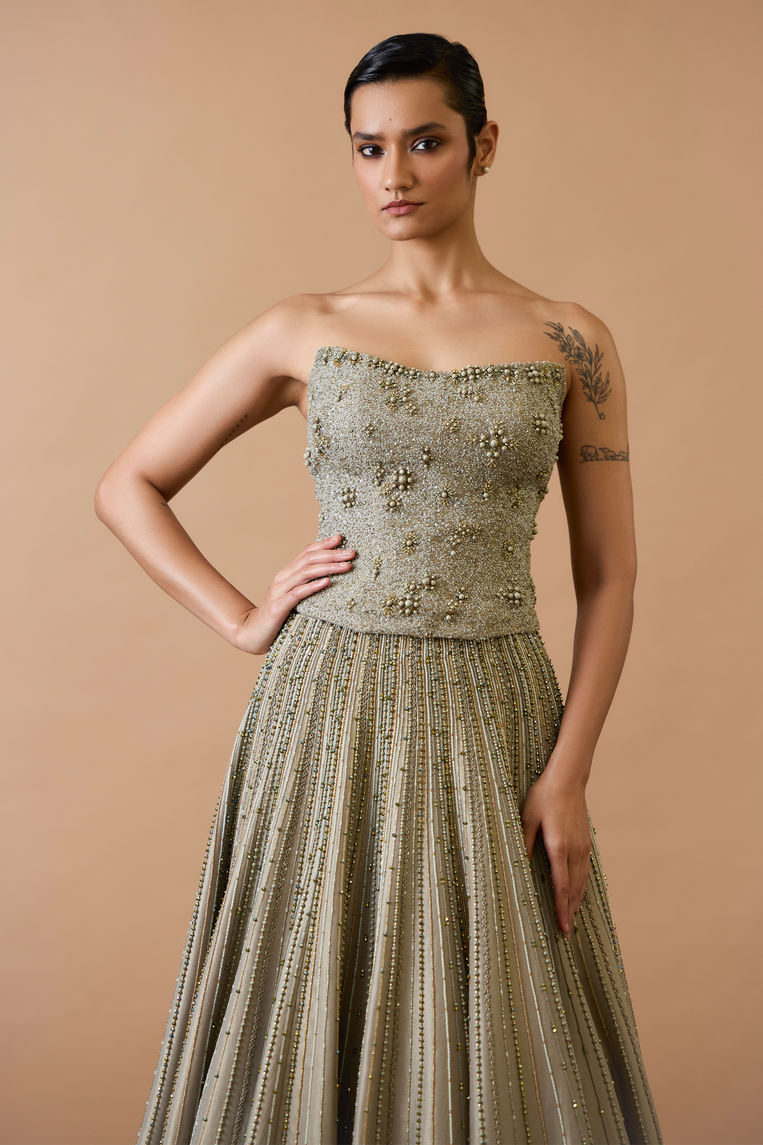 Sage Corset Lehenga