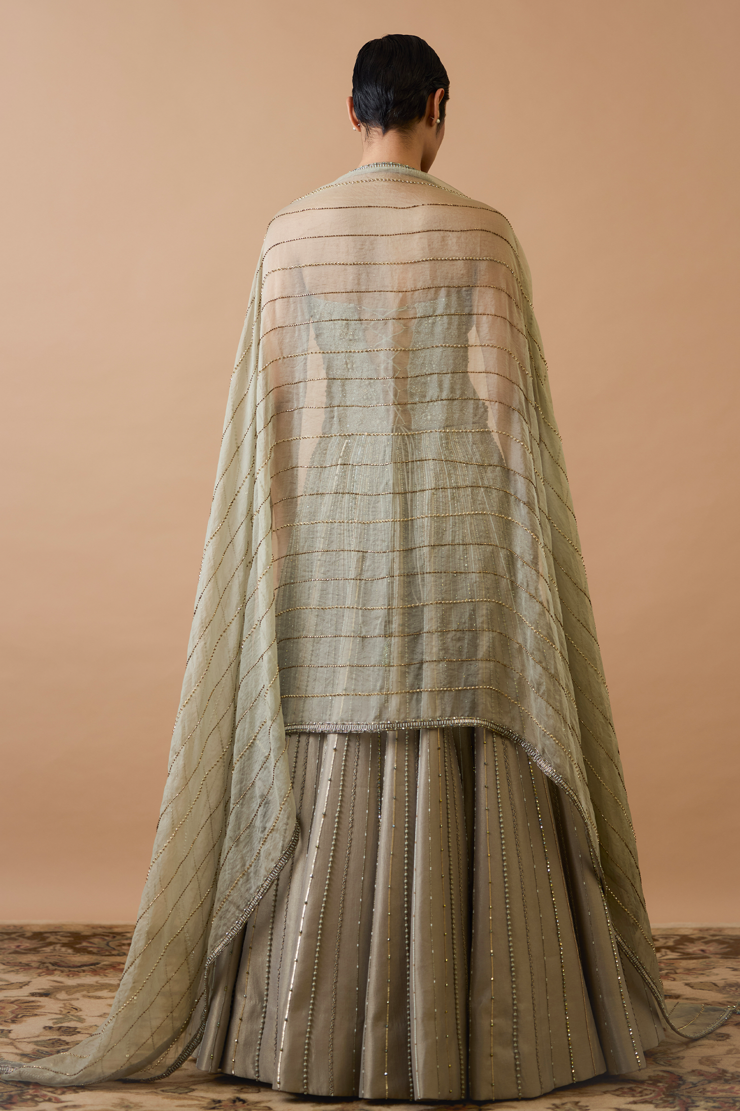 Sage Corset Lehenga