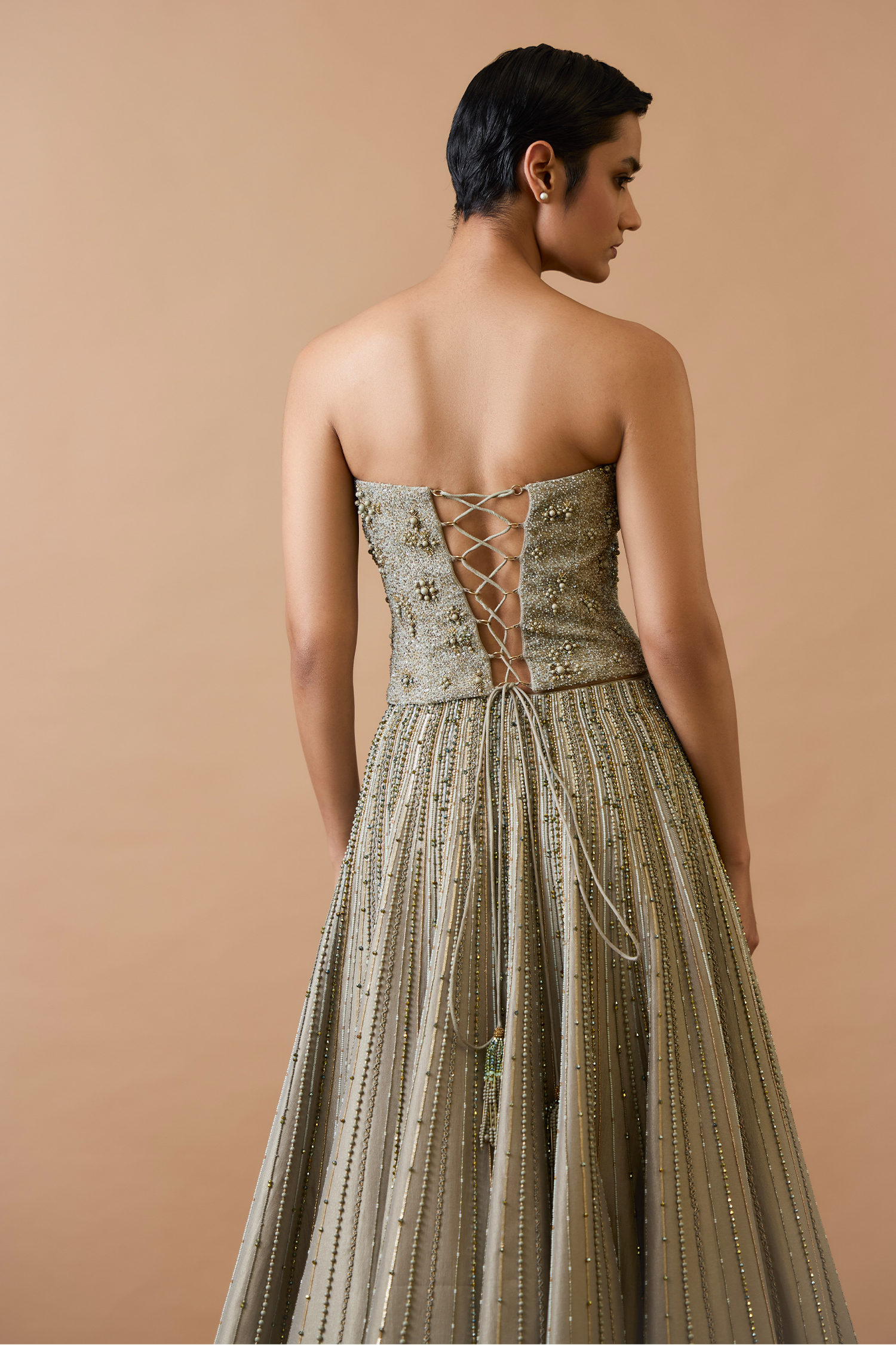 Sage Corset Lehenga
