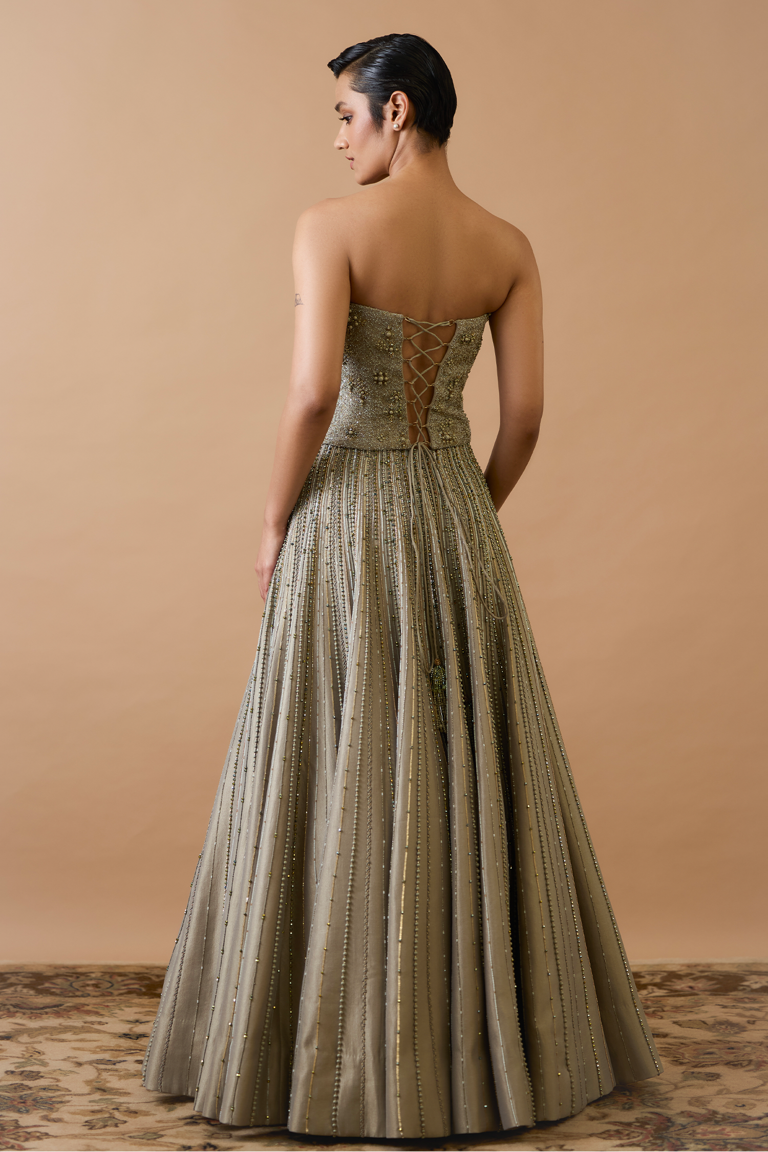 Sage Corset Lehenga
