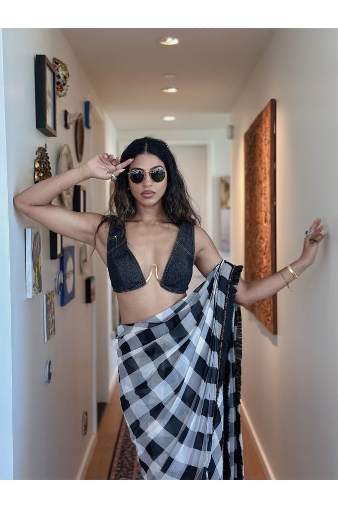 Denim And Checks Womens Wear