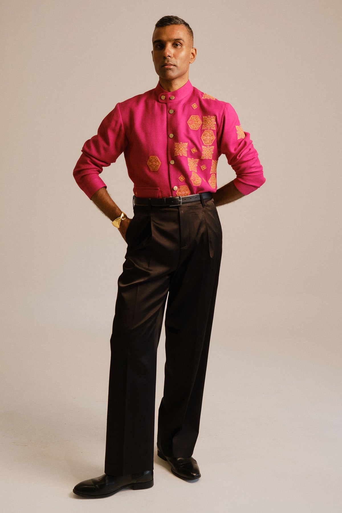 Fuchsia Pink Kashmiri Bomber