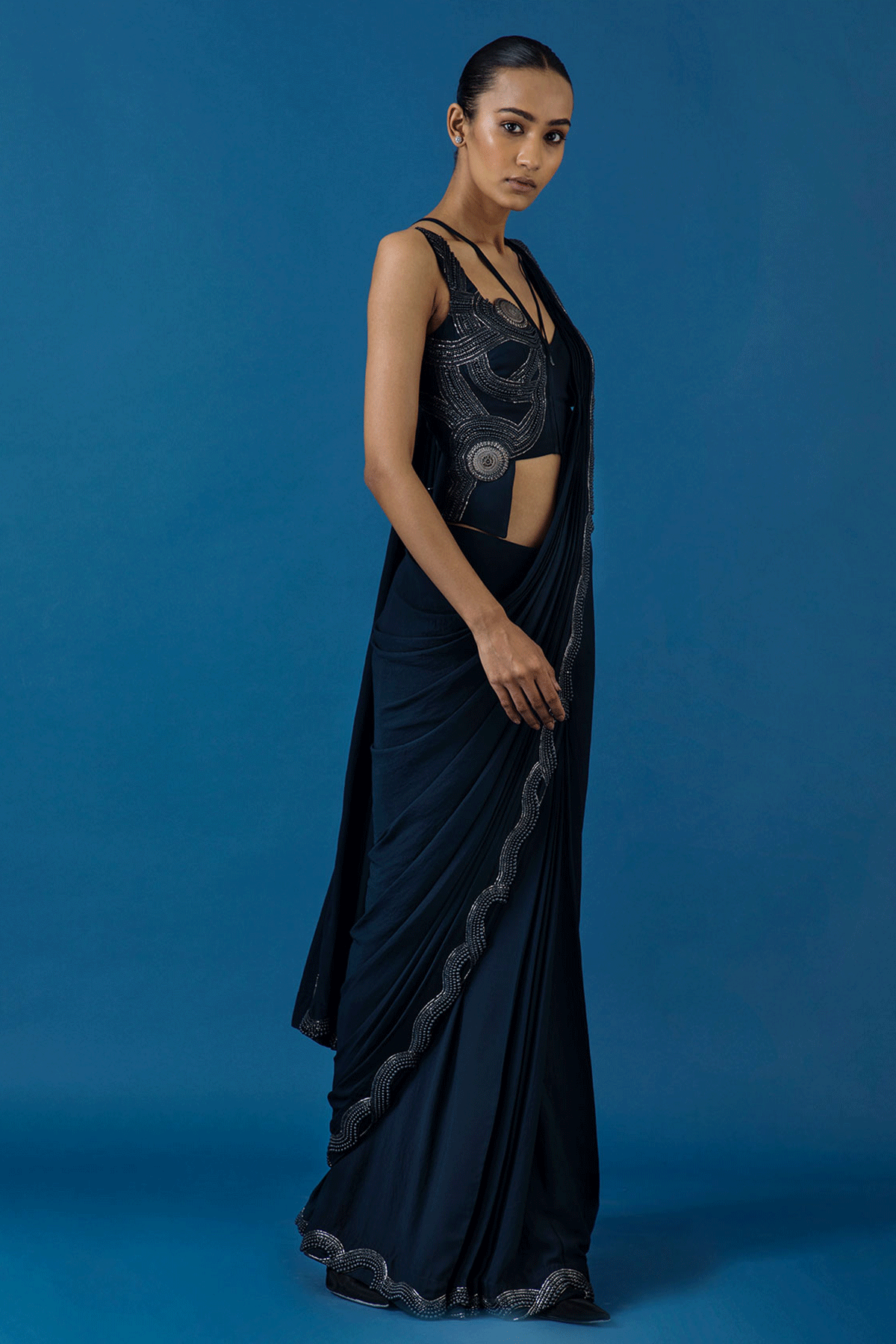 Blue Waves Saree