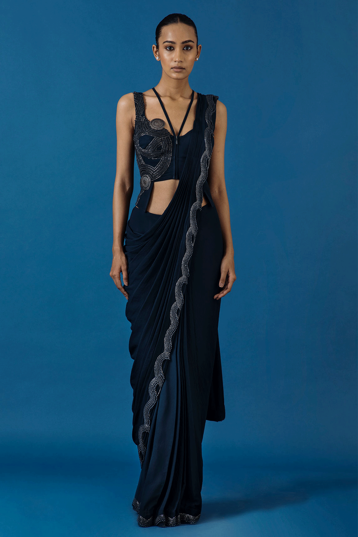Blue Waves Saree
